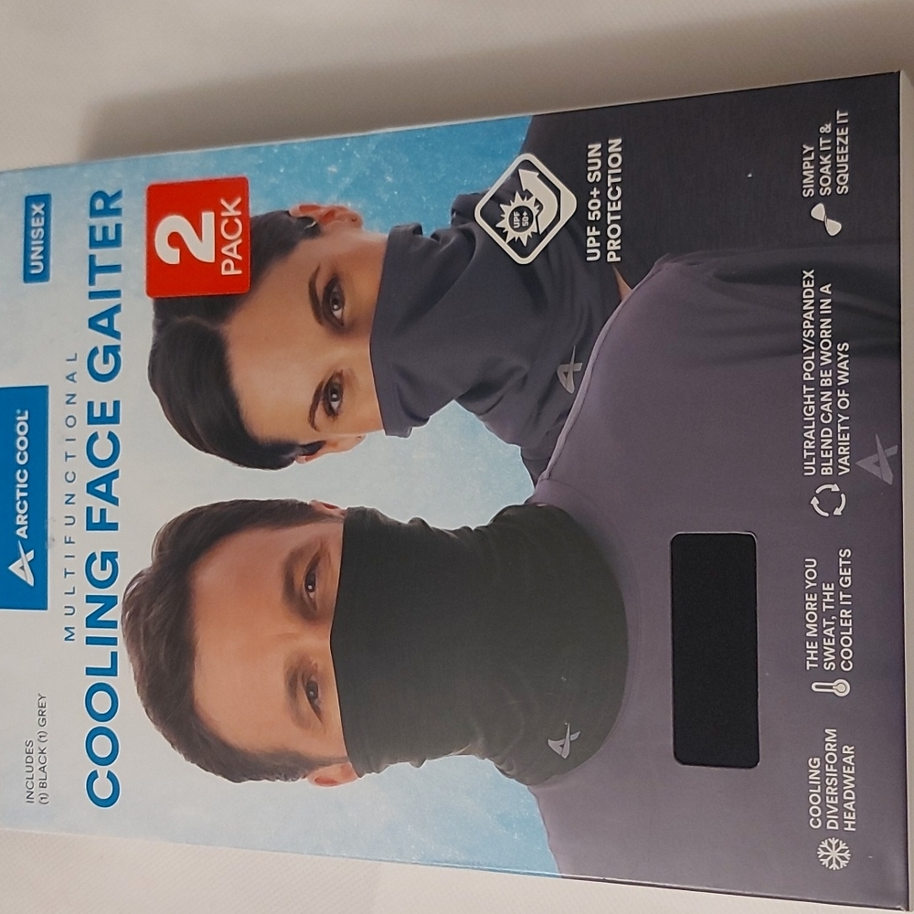 Arctic Cool Multifunctional Cooling Face Gaiter - 2 Pack - unisex